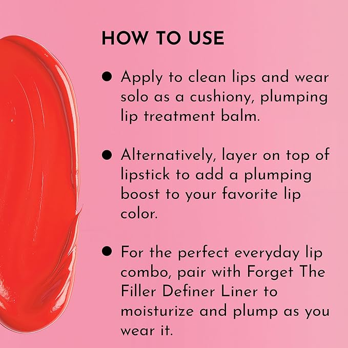 LAWLESS Forget the Filler Lip Plumping Line Smoothing Tinted Balm - Cherry Vanilla - Premium Tinted Lip Balm with Natural Ingredients to Plump and Smooth Lips for a Firmer, Fuller Look - 0.09 oz