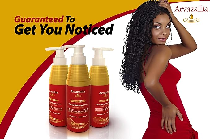 Arvazallia Ultra Curl Defining Cream with Argan Oil for Wavy and Curly Hair