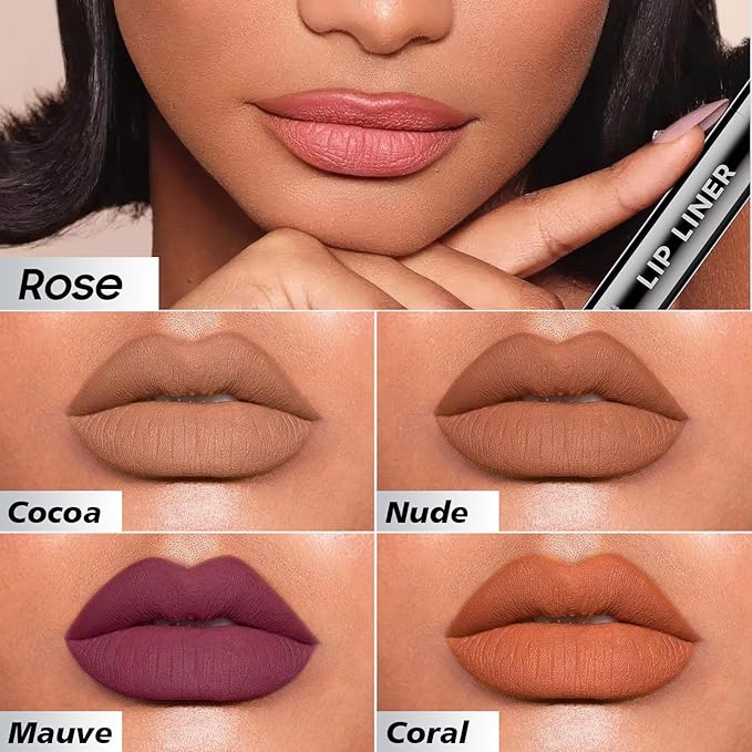 Peel Off Lip Liner Stain - Non-Stick Cup Lip Comfortable Vivid Color Peel Lip Stain Transfer-Proof & Long - Wear, Create Beauty & Charming Lip Makeup For All Skin Types with All-Day (#01 Nude)