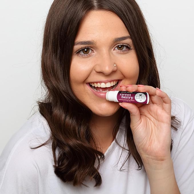 Dionis - Goat Milk Skincare Sweet Berry Scented Lip Balm - Set of 6 (0.28 oz) - Made in the USA - Cruelty-free and Paraben-free