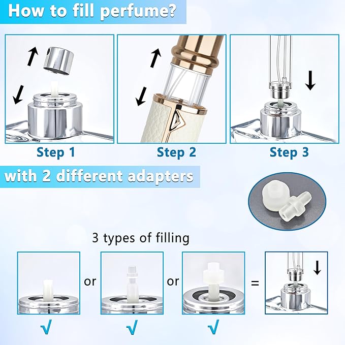 Refillable Travel Perfume Atomizer Bottle - 5ml Luxury Pocket Perfume Dispenser Pump, Travel Perfume Atomiser, Cologne Dispenser, Portable Size Sprayer Bottle for Traveling (Red)