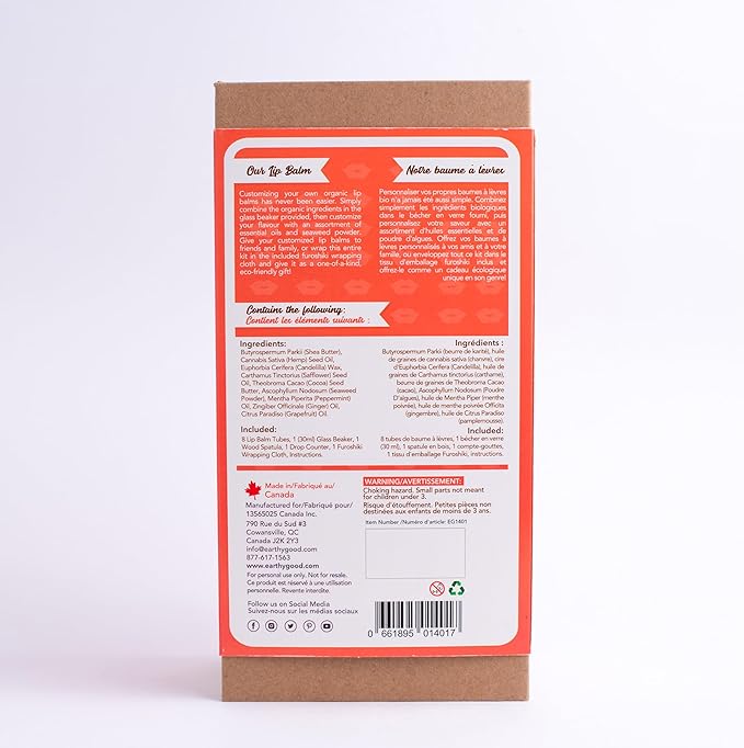 Earthy Good Organic DIY Lip Balm Making Craft Kit By Kiss Naturals