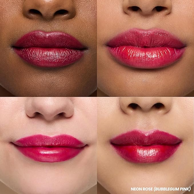 Wonderskin Wonder Blading Lip Stain Peel Off and Reveal Kit - Long Lasting, Waterproof Pink Lip Tint, Transfer Proof Natural Lip Stain Kit (Neon Rose)