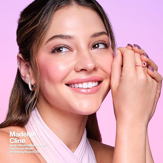 Revlon Illuminance Gel Serum Blush, Visibly Plump Cheeks, Dewy Finish and Hydrates All Day, 130 Beaming Coral, 0.37 fl oz.