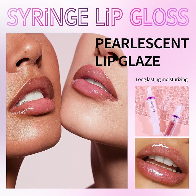 Lip Plumper Booster,Plumping Lip Gloss Spicy Lifter Shimmer Oil Hydrating High-Shine Volumizes Fuller Lip Glass Mirror Glaze Plump and Pout Lip Plumper Nourishing for Women Girls Makeup#2