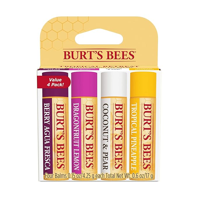 Burts Bees Tropical Assortment Lip Balm, 0.6 OZ