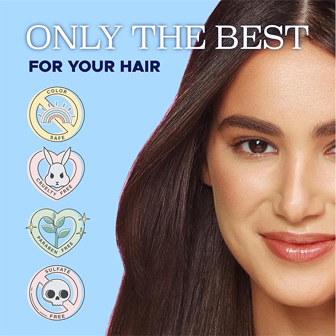 Luseta Blue Shampoo & Conditioner Set - Color Brightening for Brassy and Brunette Treated Hair, Revive Cool Tones, 2x 16.9oz