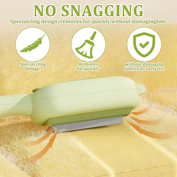 Reusable Lint Roller, Portable Lint Brush, Pet Hair Remover, Super Sticky and Washable, for Clothes, Furniture, Dog & Cat Hair(Green)