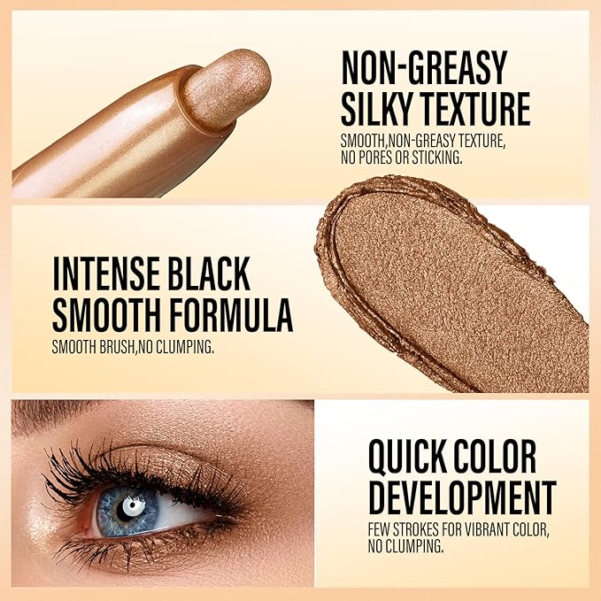 LANGMANNI Eyeshadow Stick, 6 PCS Waterproof Multi-Color Eyeshadow Pen Set, Creamy Long-Lasting Eye Makeup Kit, Natural & Shimmer Shades Contour Stick, Perfect Gifts For Women (#A)