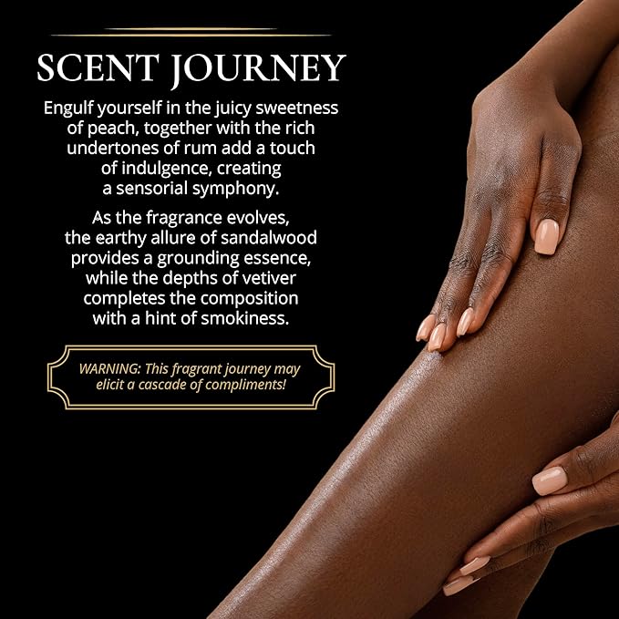 LUXURY LIFE BUTTER - Irresistibly Scented Body Butter with Hyaluronic Acid for Ultimate Moisture. Luxurious Natural Fragrance. Hydrates for a Non-Greasy Glamorous Glow, Peach Smoke, 5 oz.