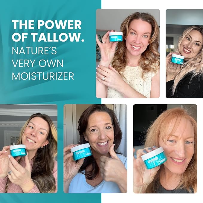 Original Tighten and Lift Cream Beef Tallow for Skin Women |Grass Fed Beef Tallow and Honey Balm for Face | Under Eye Firming Cream Tightening Lifting Sagging Skin Beef Tallow Moisturizer