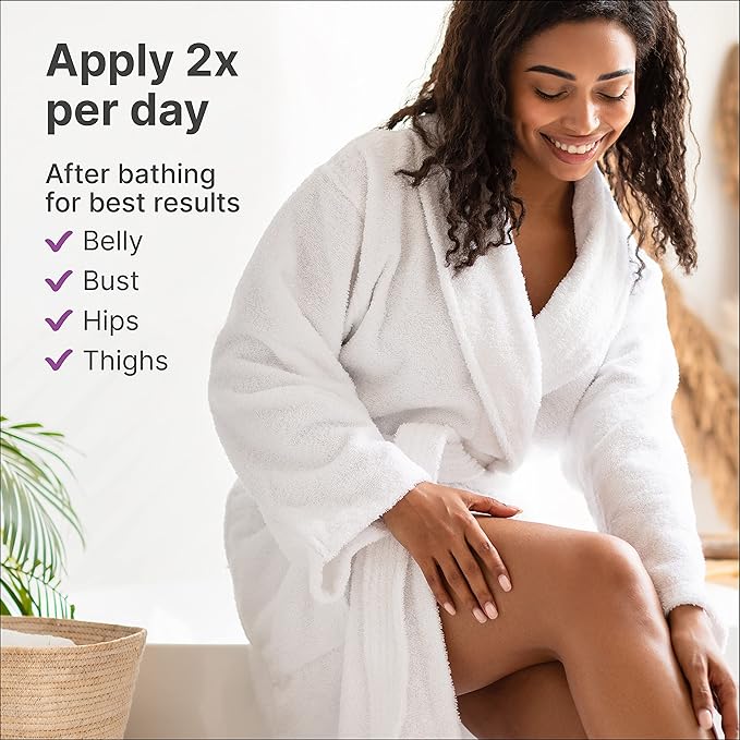 TriLASTIN Maternity Stretch Mark Prevention Cream (4Oz) - Hypoallergenic & Paraben-Free for Pregnancy & Postpartum - Maternity Belly Cream (2 Pack)