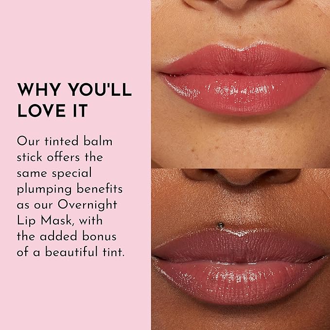 LAWLESS Forget the Filler Lip Plumping Line Smoothing Tinted Balm, Lover, Pink, 0.09 Ounce / 2.9 g