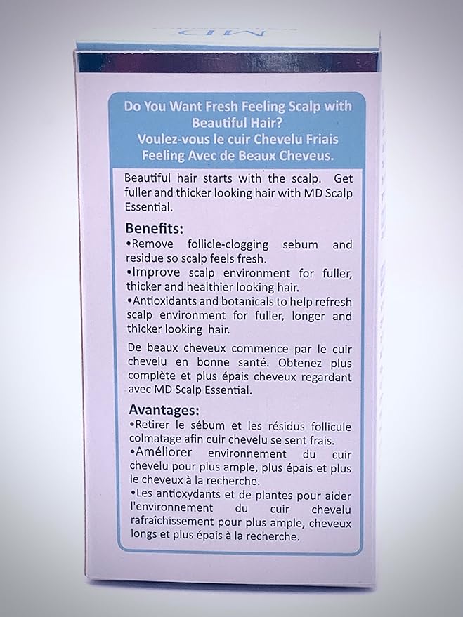 MD Scalp Essential Serum | Hair Growth Treatment Formula for Dandruff, Hair Loss, Scalp-Itch, thinning, | Promote Hair Regrowth, DHT Blocking | 2 Fl Oz 2 Months Supply