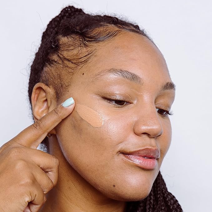 Naked Sundays BeautyScreen™ SPF 50 Mineral Peptide Foundation Tint – 2-in-1 Skin Tint & Mineral Sunscreen | Radiant, Buildable Coverage, Acne-Safe, Infused with Peptides (6 Tan Caramel, 1.01 oz)