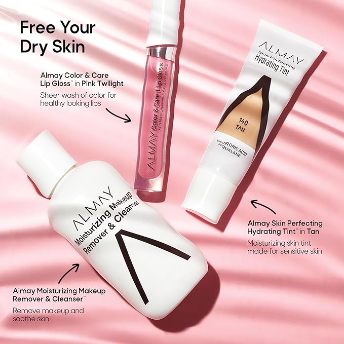 Almay Hydrating Liquid Foundation Tint, Lightweight with Light Coverage, Naturally Dewy Finish, Hypoallergenic, Dermatologist TestedFragrance Free, 140 Tan, 0.94 fl oz.