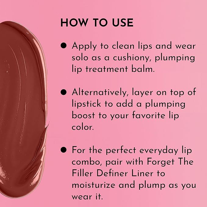 LAWLESS Forget the Filler Lip Plumping Line Smoothing Tinted Balm - Georgie - Premium Tinted Lip Balm with Natural Ingredients to Plump and Smooth Lips for a Firmer, Fuller Look - 0.09 oz