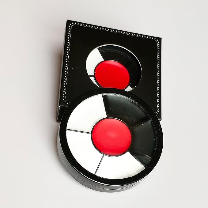 Clown Makeup Kit Face Paint Clown Wheel Black White Red Eye Black Football Softball Baseball Sports,Professional Halloween Joker Zombie Skeleton Vampire Makeup