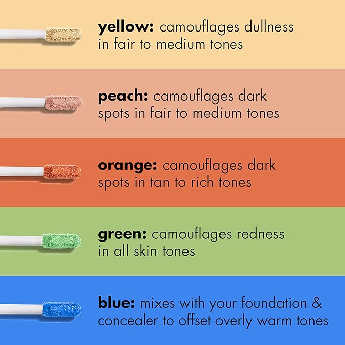 e.l.f. Camo Color Corrector, Hydrating & Long-Lasting Color Corrector For Camouflaging Discoloration, Dullness & Redness, Vegan & Cruelty-Free, Orange