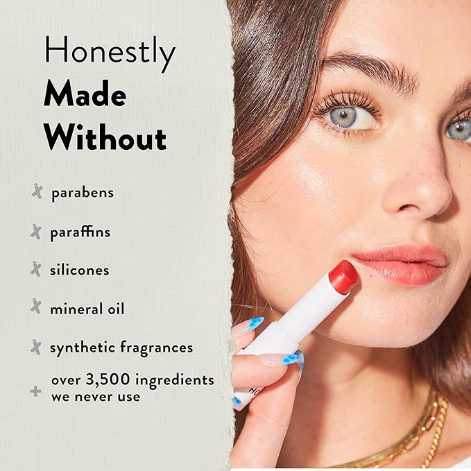 Honest Beauty Tinted Lip Balm | Antioxidant-rich Acai Extracts + Avocado Oil | EWG Certified, Vegan, Cruelty Free | Summer Melon