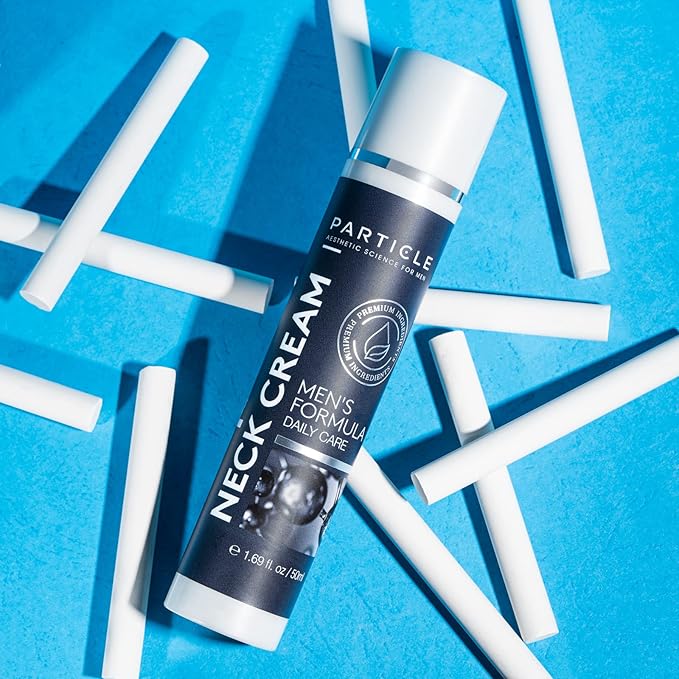 Particle Neck Cream for Men - Firming Cream, Lift and Moisturize The | Use on Saggy Skin or Turkey Anti Aging Triple Action with Collagen, Hyaluronic Acid, Retinol, 1 pack, 1.7 Fl Oz