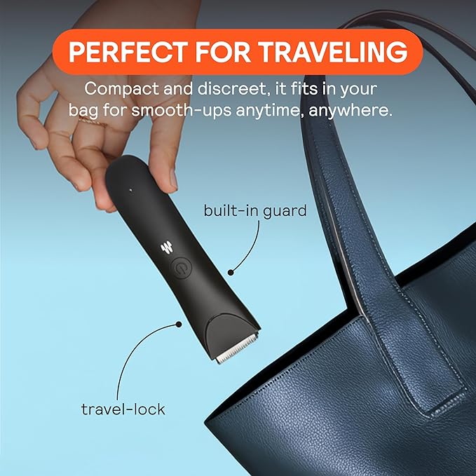 MERIDIAN Slimmer Trimmer – Electric Razor for Women, Bikini Line & Pubic Hair Trimmer, Rechargeable & Waterproof, Painless, Flawless Shave for Sensitive Skin, Gentle, Quiet & Travel-Friendly, Sage