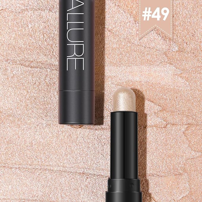 FOCALLURE Shimmer and Matte Cream Eyeshadow Stick,Smooth Brilliant Eye Brightener Pencil for Women,Long Lasting Waterproof Eye Shadow and Liners Makeup,Drink With Me