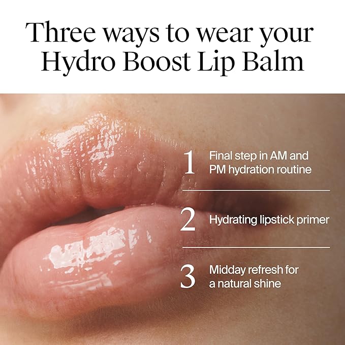 Neutrogena Hydro Boost Hyaluronic Acid, Unscented Lip Balm Leaves Lips Feeling Hydrated, Sheer Ice Nude Lip Balm with a Sweet Sugar Flavor, Fragrance Free, 0.5 oz