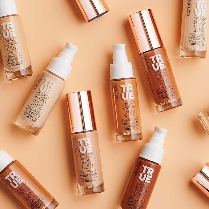 Catrice | True Skin Hydrating Foundation | Lightweight Buildable Coverage with Hyaluronic Acid and Watermelon Seed Oil | Vegan & Cruelty Free (070 | Warm Caramel)