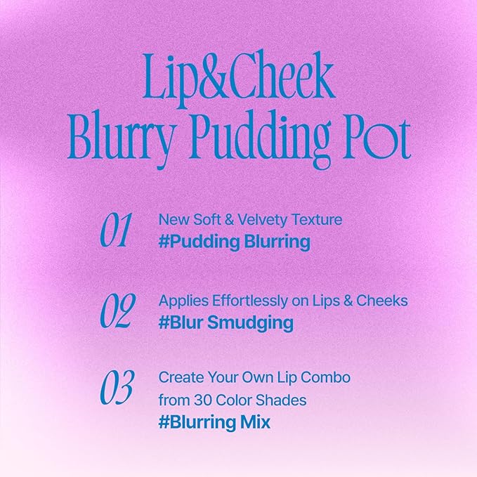 Lip&Cheek Blurry Pudding Pot | Cold-hearted Moment - Hurt | Makeup Blush, Buildable Lightweight, Multi-Use Soft Matte Finish | 5g