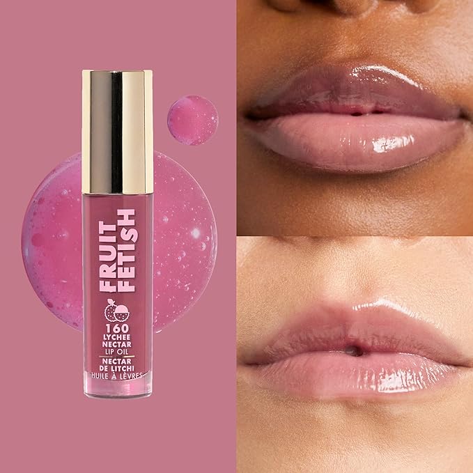 Milani Fruit Fetish Lip Oil Bundle with Vitamin E for Instant Hydration, Fruit Extract Infused Lip Treatment and Moisturizing Lip Gloss - Blackberry Agave + Lychee Nector, 2pk