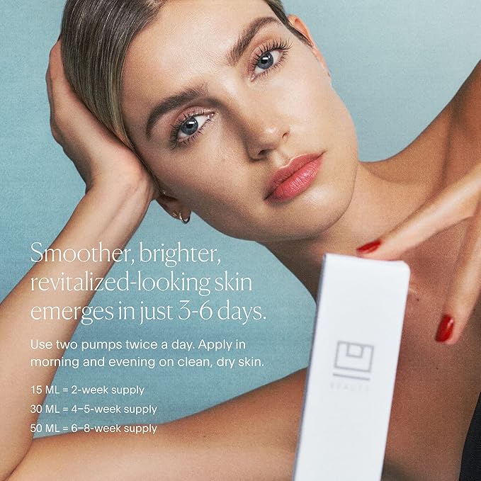 U Beauty Resurfacing Compound Serum - Renew & Illuminate Face Serum - Advanced 8-in-1 Formula with Vitamin C, Retinol, Hyaluronic Acid, & Peptides - Targets Fine Lines, Pores 0.5 fl oz