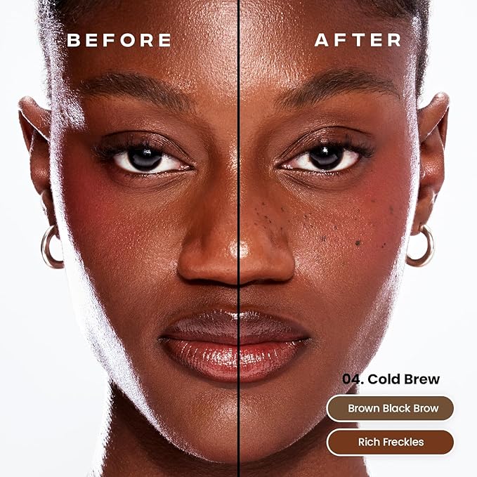 Sacheu Brow & Freckle STAY-N Tinted Eyebrow Gel & Faux Freckle Pen — 2-in-1 Longwear Water Resistant Brows Tint, Cruelty-Free & Vegan, Cold Brew