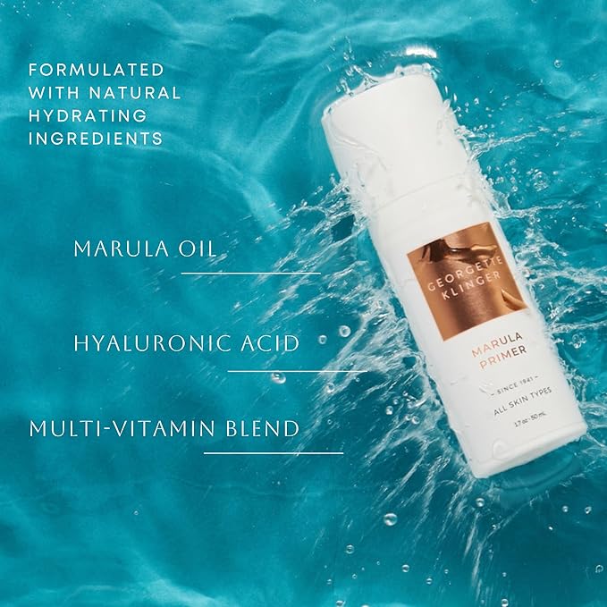 Marula Primer - Vitamin-Rich Hydrating & Gentle Moisturizer, Lightweight Instant Pore Minimizer, Long-Lasting Makeup Base, Smooth Application, Unclogs Pores & Fills Lines -1.7 oz by Georgette Klinger