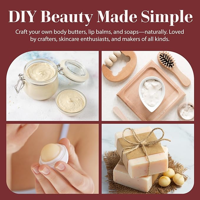 era of nature Kokum Butter Raw - 8 oz (1/2lb) – Natural Butter for Body Butters, Lotion Bars, Lip Balm, Soap Making – Blends Well with Shea or Cocoa Butter – For Stretch Marks, Scars, Pregnancy Care