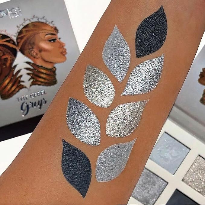 Juvia's Place Rebel Quad Grey Eyeshadow Palette - Professional Eye Makeup, Pigmented Eyeshadow Palette, Makeup Palette for Eye Color & Shine, Pressed Eyeshadow Cosmetics, Shades of 4