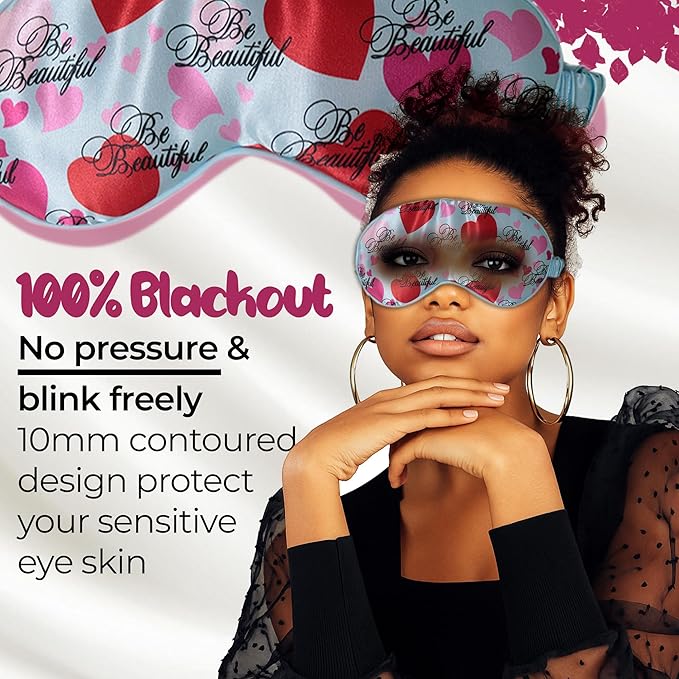 Luxury Elastic Band Sleep Mask – Soft, Lightweight & Ultra Comfort-Perfect for Light Blocking Wake up Radiant-Blue