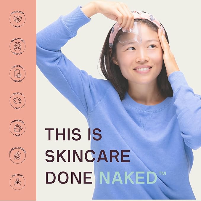 Dermaclara Silicone Facial Patches - Anti-Wrinkle Face Patches for Frown, Smile Lines & Forehead, Reusable Overnight Silicone Wrinkle Pads, Up to 30 Uses - 4 Under Eye Patches & 1 Forehead Patch