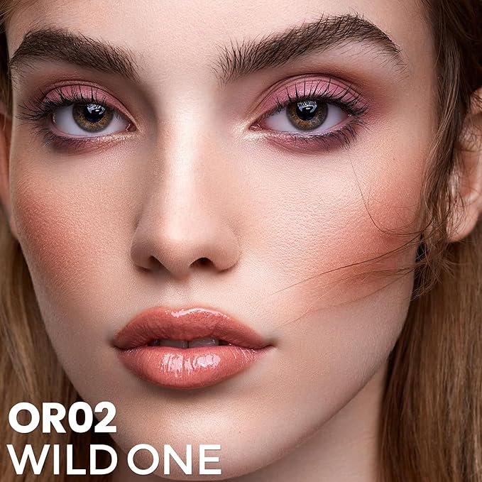 FOCALLURE Silky Cream Liquid Blush,Leaving a Matte Dewy Makeup Look,Easy to Apply and Create a Natural Flush,Long Lasting and Lightweight Cheek Blush Face Makeup,WILD ONE