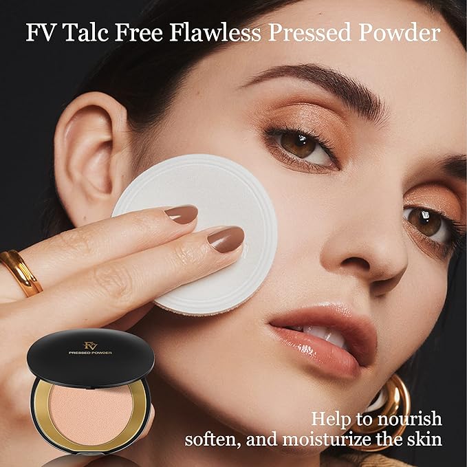 FV Matte Finish Pressed Powder, Long-Lasting, Lightweight, Oil-Control, Medium Coverage Baking Setting Powder for All Skin Types, 0.28 Oz, Classic Ivory
