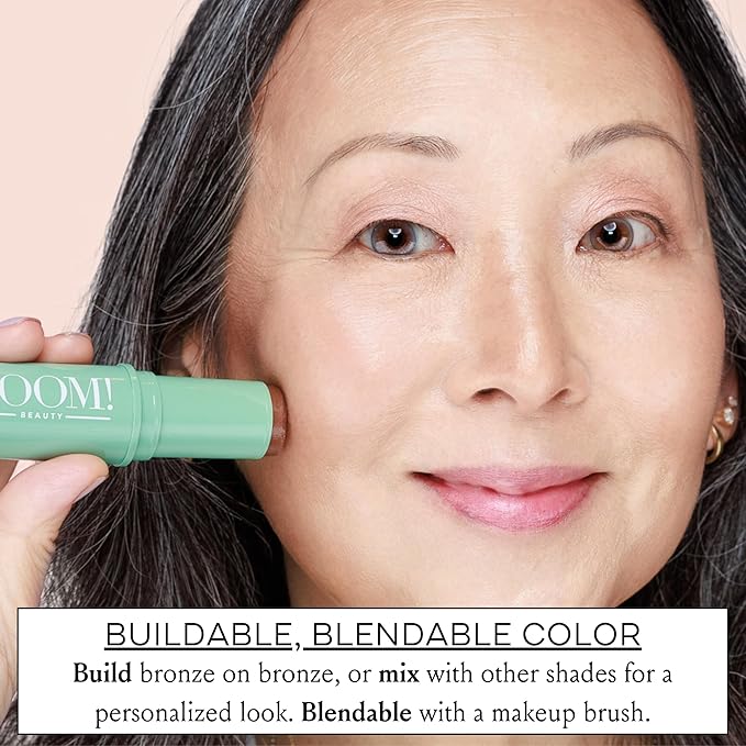 BoomStick Bronze ™ 3-in-1 Cream Blush Stick for Eyes, Lips & Cheek, Long-Wearing Blendable & Building Color Vegan Lipstick Pen for All Skin Types Boom Stick By Cindy Joseph