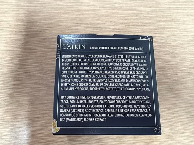 Catkin Phoenix Cushion Foundation Buildable Coverage Anti-Aging Serum Makeup, Sheer Satin Finish, Refill Included, Light Beige 0.46 Oz x 2, C03 VANILLA