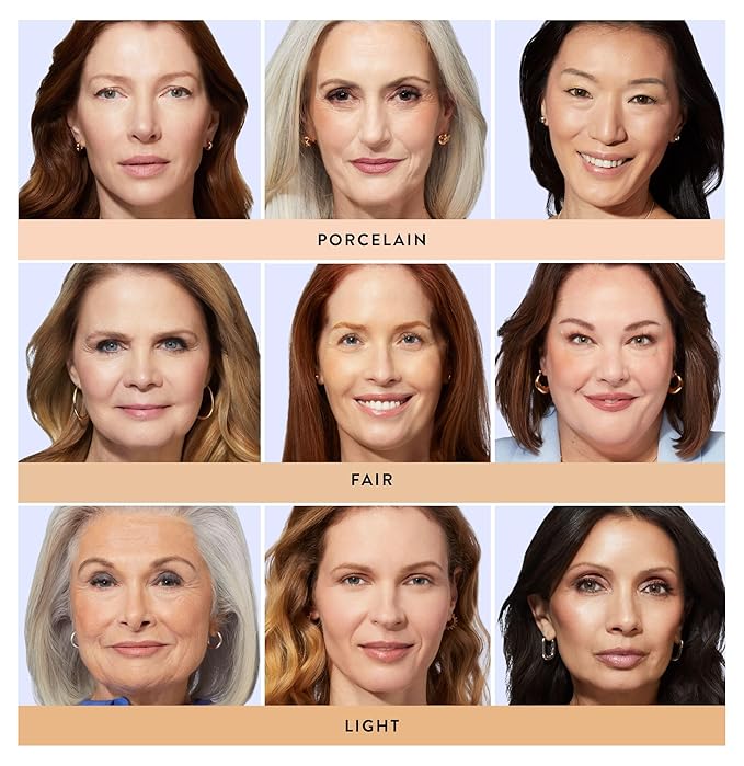 LAURA GELLER NEW YORK Award-Winning Baked Balance-n-Brighten Color Correcting Powder Foundation - Porcelain - Buildable Light to Medium Coverage - Demi-Matte Natural Finish