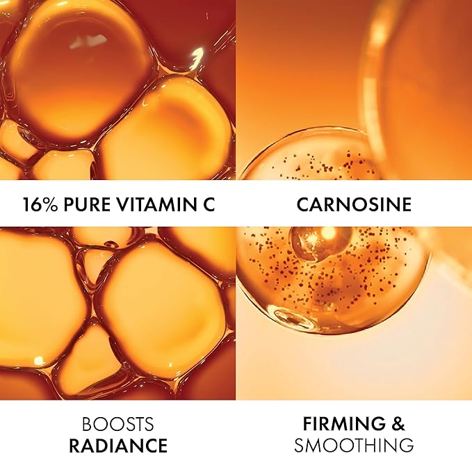 Vichy LiftActiv Vitamin C Serum For Face, Brightening Serum With 16% Pure Vitamin C + Hyaluronic Acid + Vitamin E, Improves Radiance & Firmness, Anti Aging, Protects Skin From Discoloration