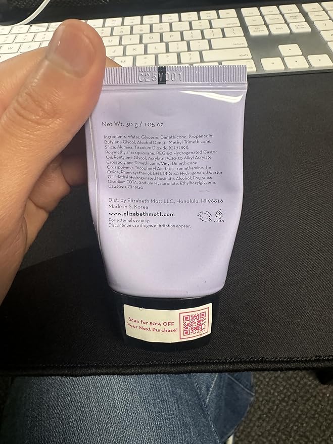 Elizabeth Mott Thank Me Later Illuminating Face Primer - Base Skin Primer for Perfect Poreless Glow Makeup Application and Hydrating All-Day Wear - Cruelty-Free Long Lasting Power Grip Formula, 30 g