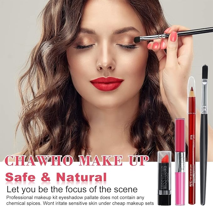 Maquillaje, Makeup gift, Professional make up set, All in one makeup kit for women full kit, Cosmetics teenagers, Makeup palette(102 Colors)(Silver box)
