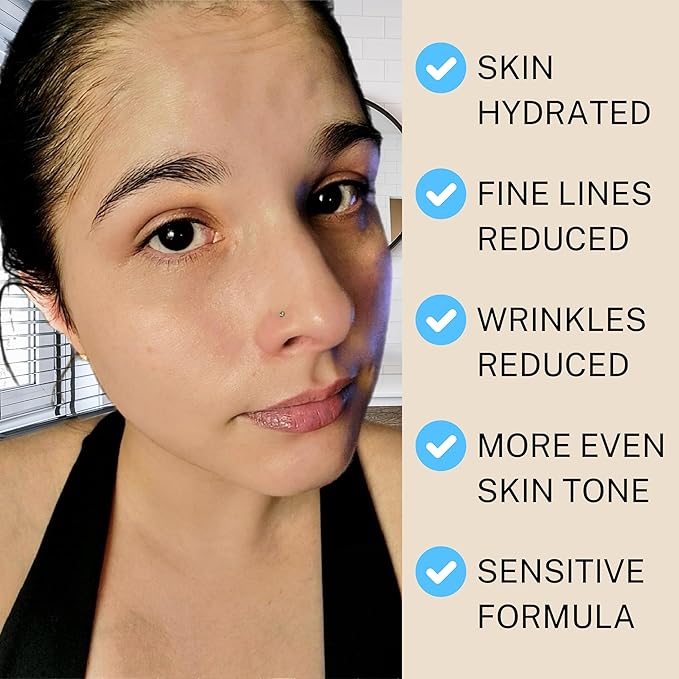 SKIN AURA Advanced Anti-Aging Serum - All-In-One Formula Visibly Improves Wrinkles, Fine Lines & Age Spots with 5 Vitamins + Minerals, Hyaluronic Acid & Collagen Peptides - 30ml (1oz)