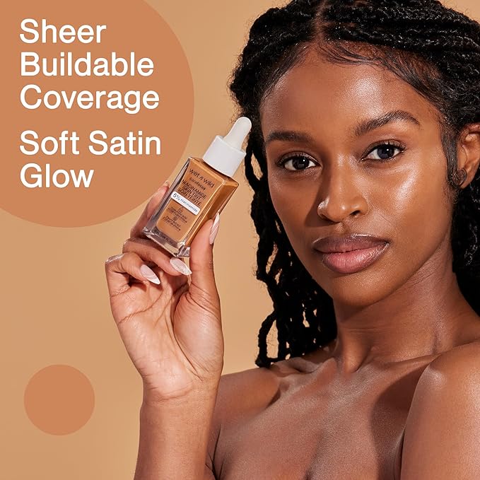 wet n wild Bare Focus Skin Tint, 5% Niacinamide Enriched, Buildable Sheer Lightweight Coverage, Natural Radiant Finish, Hyaluronic & Vitamin Hydration Boost, Cruelty-Free & Vegan - Chestnut