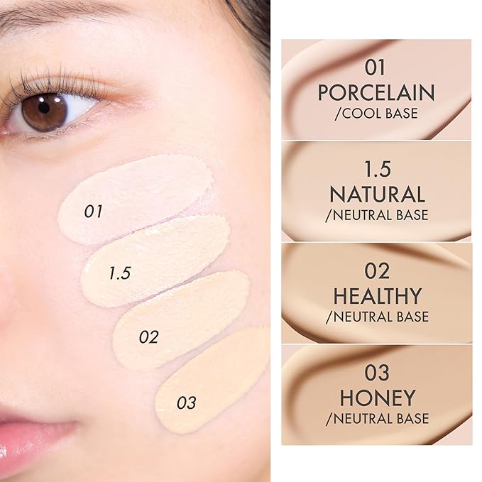 Amuse SEOUL Ceramic Skin Perfector Cushion Foundation Refill 02 HEALTHY | Long-lasting, Lightweight, Semi-matte, Flawless Coverage, Hypoallergenic, Korean Beauty, Vegan, Refill (15g / 0.52 oz.)