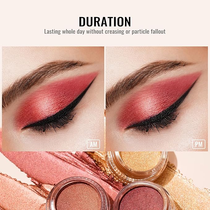 Oulac Cream Eyeshadow-Sombra de Ojos Highly Pigmented Natural Eyeshadow Waterproof&Long Lasting with Moisturizing Formula, Shimmer Glitter Eye Makeup Large Capacity. 6g.(21)